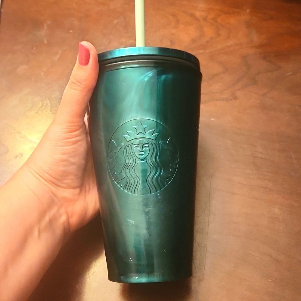 Starbucks 2022 Green Marbled Jade Grande Tumbler